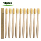 10 Escovas Ecológicas de Bambu